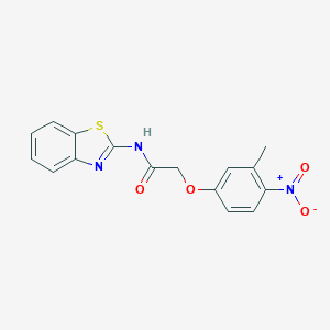 molecular formula C16H13N3O4S B457374 N-(1,3-benzothiazol-2-yl)-2-(3-methyl-4-nitrophenoxy)acetamide 