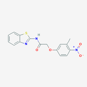 N-(1,3-benzothiazol-2-yl)-2-(3-methyl-4-nitrophenoxy)acetamide