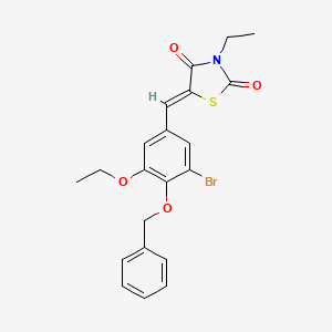 5-[4-(benzyloxy)-3-bromo-5-ethoxybenzylidene]-3-ethyl-1,3-thiazolidine-2,4-dione