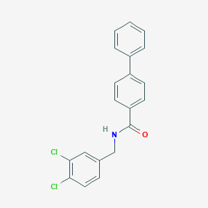 molecular formula C20H15Cl2NO B457375 N-(3,4-dichlorobenzyl)biphenyl-4-carboxamide 