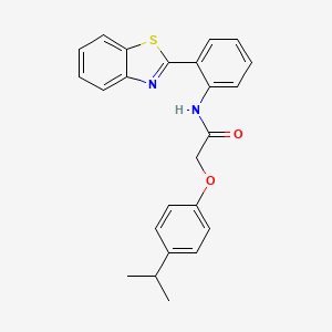 molecular formula C24H22N2O2S B4573760 N-[2-(1,3-苯并噻唑-2-基)苯基]-2-(4-异丙基苯氧基)乙酰胺 