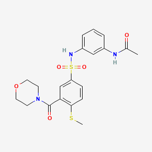 molecular formula C20H23N3O5S2 B4573761 N-[3-({[4-(甲硫基)-3-(4-吗啉基羰基)苯基]磺酰}氨基)苯基]乙酰胺 