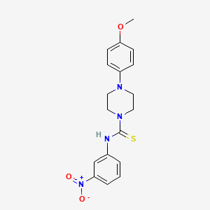 molecular formula C18H20N4O3S B4573769 4-(4-甲氧基苯基)-N-(3-硝基苯基)-1-哌嗪甲硫代酰胺 