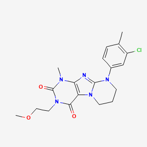 molecular formula C19H22ClN5O3 B4573773 9-(3-CHLORO-4-METHYLPHENYL)-3-(2-METHOXYETHYL)-1-METHYL-1H,2H,3H,4H,6H,7H,8H,9H-PYRIMIDO[1,2-G]PURINE-2,4-DIONE 