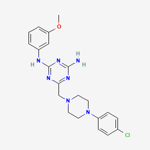 6-{[4-(4-chlorophenyl)piperazin-1-yl]methyl}-N-(3-methoxyphenyl)-1,3,5-triazine-2,4-diamine