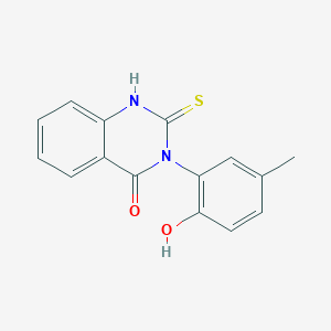 molecular formula C15H12N2O2S B4573816 3-(2-羟基-5-甲基苯基)-2-巯基-4(3H)-喹唑啉酮 