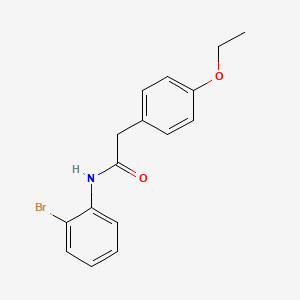 molecular formula C16H16BrNO2 B4573824 N-(2-溴苯基)-2-(4-乙氧苯基)乙酰胺 