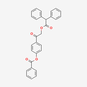 molecular formula C29H22O5 B4573838 4-{2-[(二苯乙酰基)氧代]乙酰}苯甲酸苯酯 