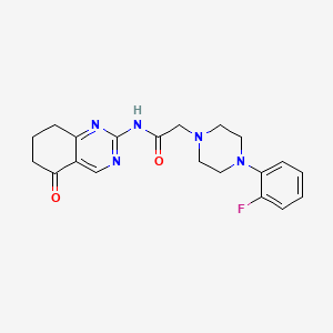 2-[4-(2-fluorophenyl)piperazin-1-yl]-N-(5-oxo-5,6,7,8-tetrahydroquinazolin-2-yl)acetamide