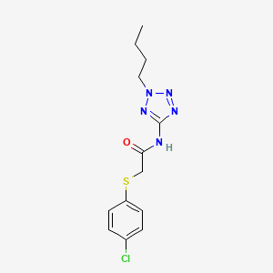 molecular formula C13H16ClN5OS B4573844 N-(2-butyl-2H-tetrazol-5-yl)-2-[(4-chlorophenyl)thio]acetamide 