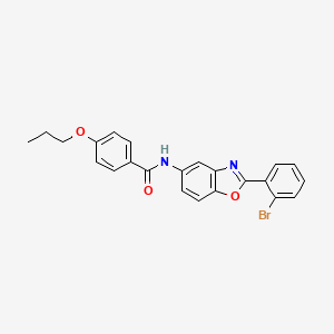 molecular formula C23H19BrN2O3 B4573873 N-[2-(2-溴苯基)-1,3-苯并恶唑-5-基]-4-丙氧基苯甲酰胺 