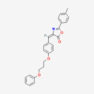 molecular formula C26H23NO4 B4573878 2-(4-甲基苯基)-4-[4-(3-苯氧基丙氧基)亚苄基]-1,3-恶唑-5(4H)-酮 