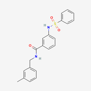 molecular formula C21H20N2O3S B4573885 N-(3-甲基苄基)-3-[(苯磺酰基)氨基]苯甲酰胺 