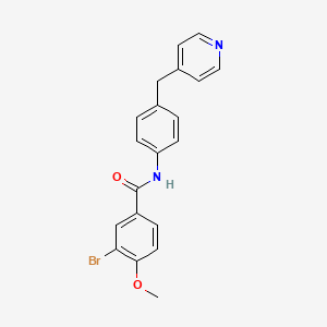 molecular formula C20H17BrN2O2 B4573897 3-溴-4-甲氧基-N-[4-(4-吡啶基甲基)苯基]苯甲酰胺 