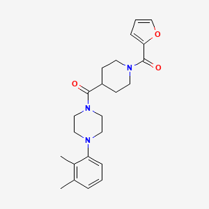 molecular formula C23H29N3O3 B4573904 1-(2,3-二甲基苯基)-4-{[1-(2-呋喃甲酰)哌啶-4-基]羰基}哌嗪 