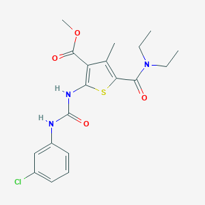 molecular formula C19H22ClN3O4S B457394 Methyl 2-{[(3-chlorophenyl)carbamoyl]amino}-5-(diethylcarbamoyl)-4-methylthiophene-3-carboxylate 
