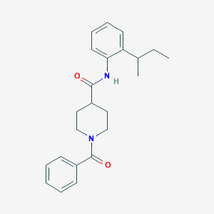 molecular formula C23H28N2O2 B4573951 1-苯甲酰基-N-(2-叔丁基苯基)-4-哌啶甲酰胺 