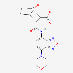 molecular formula C18H20N4O6 B4574005 3-({[7-(4-吗啉基)-2,1,3-苯并恶二唑-4-基]氨基}羰基)-7-氧代双环[2.2.1]庚烷-2-羧酸 