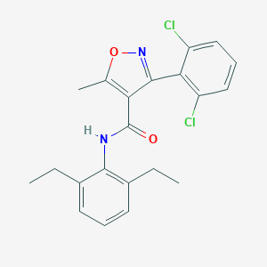 molecular formula C21H20Cl2N2O2 B457402 3-(2,6-dichlorophenyl)-N-(2,6-diethylphenyl)-5-methyl-1,2-oxazole-4-carboxamide 