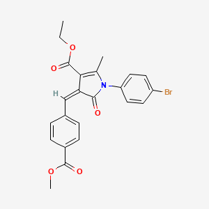 molecular formula C23H20BrNO5 B4574034 1-(4-溴苯基)-4-[4-(甲氧羰基)亚苄基]-2-甲基-5-氧代-4,5-二氢-1H-吡咯-3-羧酸乙酯 