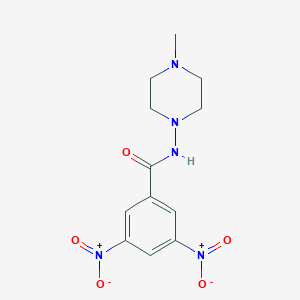 molecular formula C12H15N5O5 B457404 3,5-dinitro-N-(4-methyl-1-piperazinyl)benzamide 