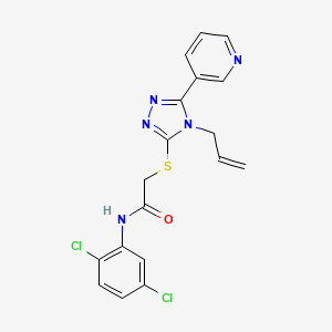 molecular formula C18H15Cl2N5OS B4574058 2-{[4-allyl-5-(3-pyridinyl)-4H-1,2,4-triazol-3-yl]thio}-N-(2,5-dichlorophenyl)acetamide 