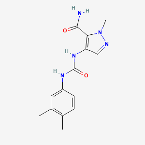 4-{[(3,4-DIMETHYLANILINO)CARBONYL]AMINO}-1-METHYL-1H-PYRAZOLE-5-CARBOXAMIDE