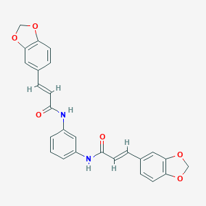 molecular formula C26H20N2O6 B457407 3-(1,3-benzodioxol-5-yl)-N-(3-{[3-(1,3-benzodioxol-5-yl)acryloyl]amino}phenyl)acrylamide 