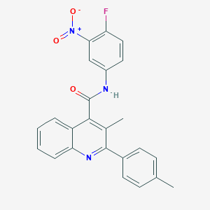 molecular formula C24H18FN3O3 B457408 N-(4-fluoro-3-nitrophenyl)-3-methyl-2-(4-methylphenyl)quinoline-4-carboxamide 