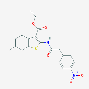 Ethyl 2-[({4-nitrophenyl}acetyl)amino]-6-methyl-4,5,6,7-tetrahydro-1-benzothiophene-3-carboxylate