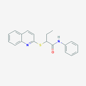 N-phenyl-2-quinolin-2-ylsulfanylbutanamide