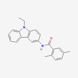 molecular formula C23H22N2O B4574110 N-(9-乙基-9H-咔唑-3-基)-2,5-二甲基苯甲酰胺 