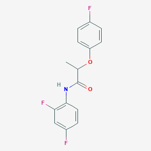 molecular formula C15H12F3NO2 B4574118 N-(2,4-二氟苯基)-2-(4-氟苯氧基)丙酰胺 