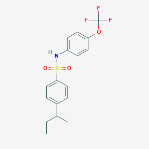 molecular formula C17H18F3NO3S B4574126 4-(butan-2-yl)-N-[4-(trifluoromethoxy)phenyl]benzenesulfonamide 