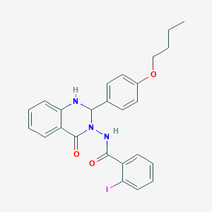 N-[2-(4-butoxyphenyl)-4-oxo-1,4-dihydro-3(2H)-quinazolinyl]-2-iodobenzamide