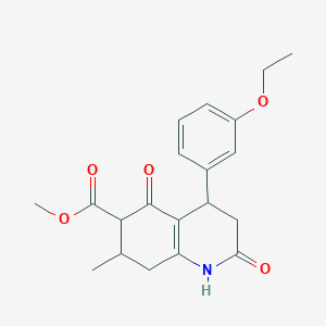 Methyl 4-(3-ethoxyphenyl)-7-methyl-2,5-dioxo-1,2,3,4,5,6,7,8-octahydroquinoline-6-carboxylate