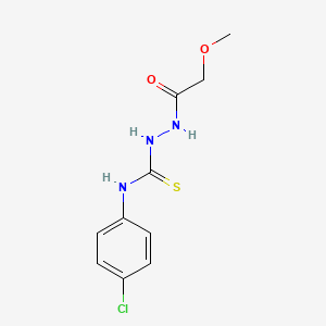 molecular formula C10H12ClN3O2S B4574147 N-(4-chlorophenyl)-2-(methoxyacetyl)hydrazinecarbothioamide 