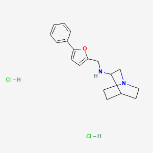 molecular formula C18H24Cl2N2O B4574174 N-[(5-phenyl-2-furyl)methyl]quinuclidin-3-amine dihydrochloride 