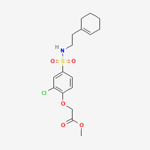 Methyl (2-chloro-4-{[2-(cyclohex-1-en-1-yl)ethyl]sulfamoyl}phenoxy)acetate