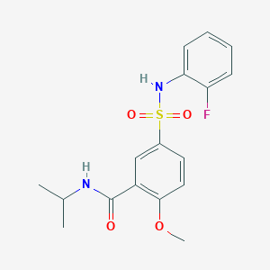 5-{[(2-fluorophenyl)amino]sulfonyl}-N-isopropyl-2-methoxybenzamide