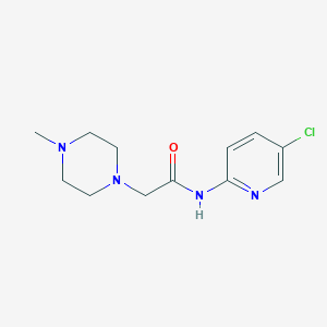 molecular formula C12H17ClN4O B4574195 N-(5-chloropyridin-2-yl)-2-(4-methylpiperazin-1-yl)acetamide 