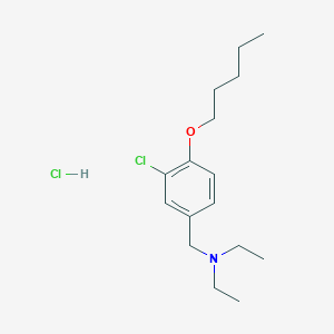 N-[(3-chloro-4-pentoxyphenyl)methyl]-N-ethylethanamine;hydrochloride