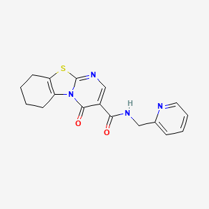 4-oxo-N-(2-pyridinylmethyl)-6,7,8,9-tetrahydro-4H-pyrimido[2,1-b][1,3]benzothiazole-3-carboxamide