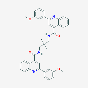 2-(3-methoxyphenyl)-N-[3-[[2-(3-methoxyphenyl)quinoline-4-carbonyl]amino]-2,2-dimethylpropyl]quinoline-4-carboxamide