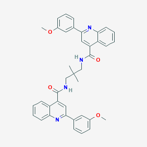 molecular formula C39H36N4O4 B457421 2-(3-methoxyphenyl)-N-[3-[[2-(3-methoxyphenyl)quinoline-4-carbonyl]amino]-2,2-dimethylpropyl]quinoline-4-carboxamide CAS No. 6374-48-7