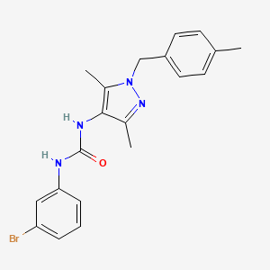 molecular formula C20H21BrN4O B4574218 N-(3-bromophenyl)-N'-[3,5-dimethyl-1-(4-methylbenzyl)-1H-pyrazol-4-yl]urea 