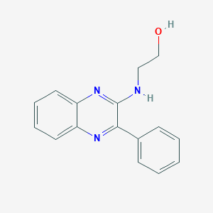 molecular formula C16H15N3O B4574219 2-[(3-phenyl-2-quinoxalinyl)amino]ethanol 