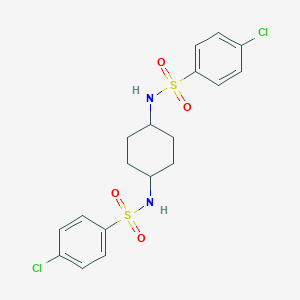 molecular formula C18H20Cl2N2O4S2 B457423 4-chloro-N-(4-{[(4-chlorophenyl)sulfonyl]amino}cyclohexyl)benzenesulfonamide 