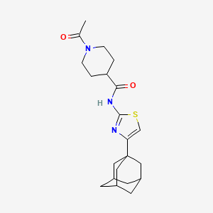 molecular formula C21H29N3O2S B4574237 1-acetyl-N-[4-(1-adamantyl)-1,3-thiazol-2-yl]-4-piperidinecarboxamide 