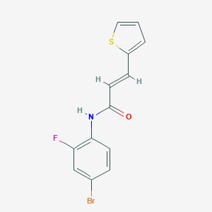 molecular formula C13H9BrFNOS B457425 N-(4-bromo-2-fluorophenyl)-3-(2-thienyl)acrylamide 